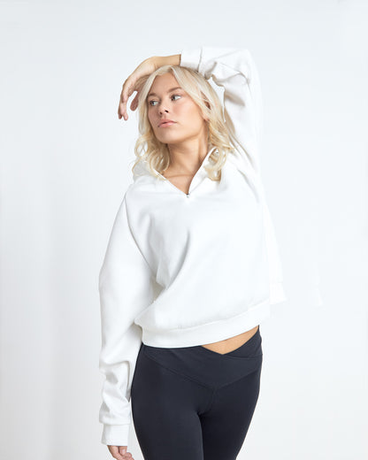 MVEment Quarter Zip Cropped Sweater